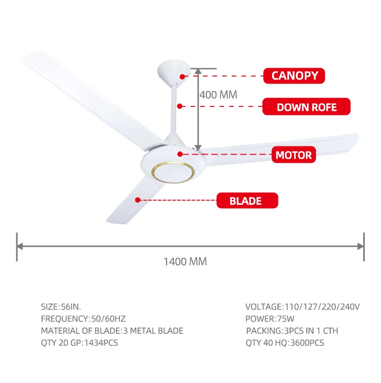56 Inch Copper Motor With 16 Condenser Kdk Model Ceiling Fan Sri Lanka