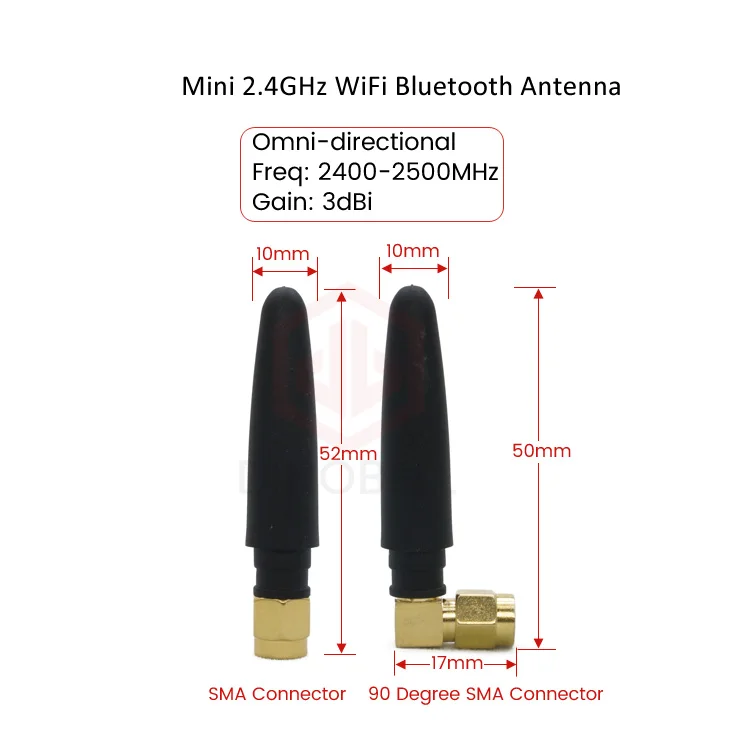 Omni external mini rubber WiFi router antenna 2.4ghz wireless modem bluetooth aerial - ANKUX.COM