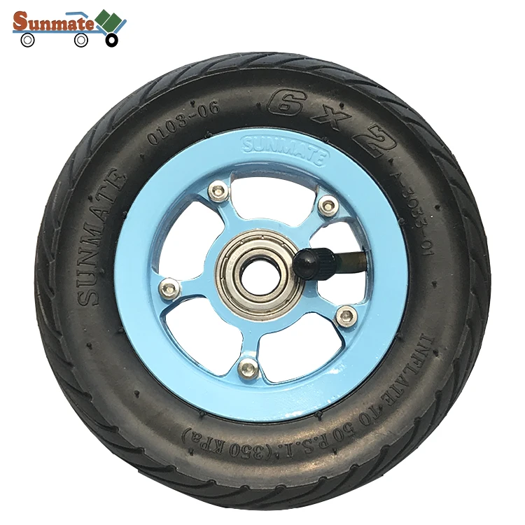 Multi Colour 6 Inches 150*50 Pneumatic Wheel For Skateboard With Full