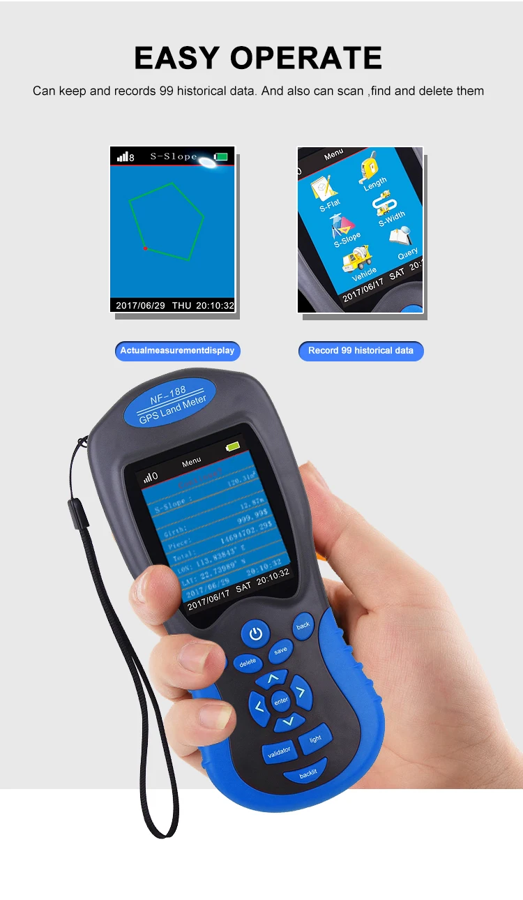 Handheld Gps Device Land Area Measuring Instruments With Ce And Rohs Nf
