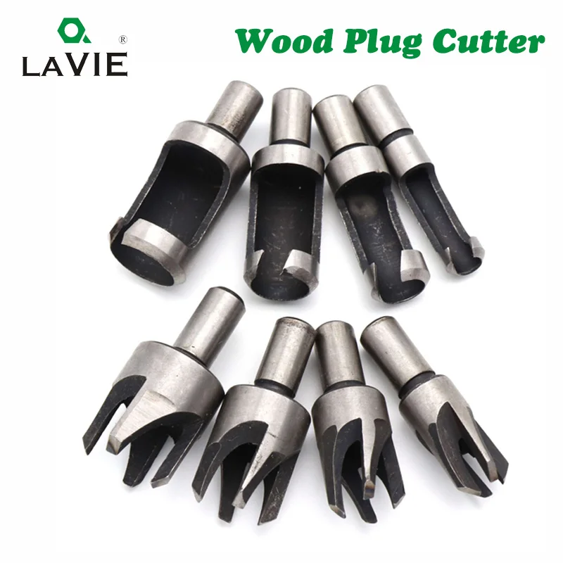 5/8" 1/2" 3/8" 1/4" 4Pcs Wood Plug Cutter Dowel Woodwork Tool Claw Drill Bit Set 
