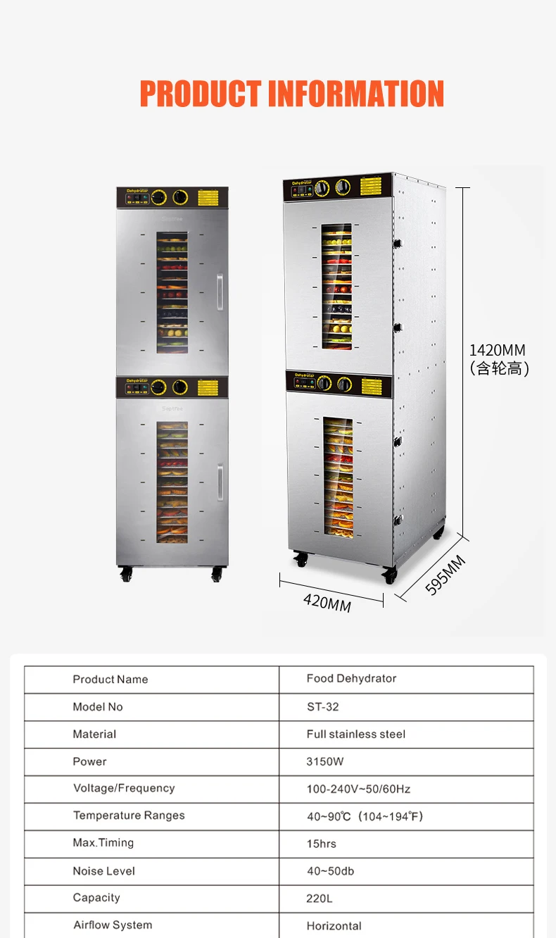 Séchoir De Fruits Et Légumes Manuel Avec 32 Plateaux,Machine De ...