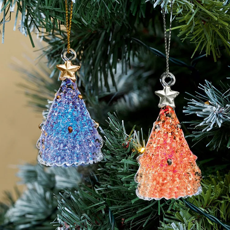 Set Of Two Christmas Tree Hanging Ornaments For Holiday Tree Decoration ...