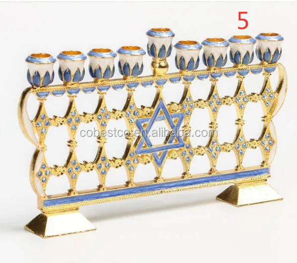 Jewish Candle Holder Jerusalem Brass Seven Brass Judaica Menorah Buy