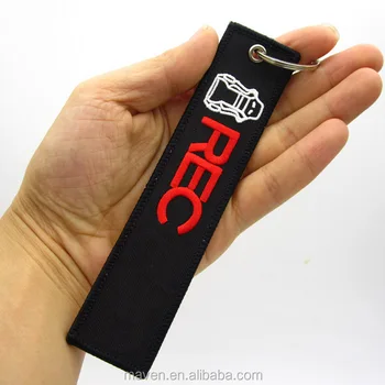 5 models jdm racing car fabric twosided embroidery keychain keyring