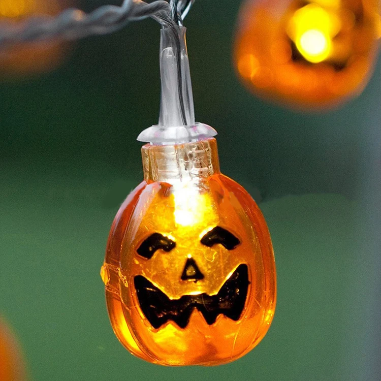 creative pumpkin lamp string with battery box halloween 20