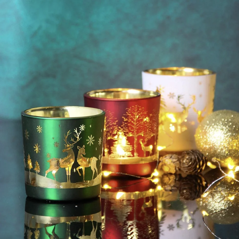 Soy Candle With White Box Package Transparent Glass Cotton Wick Scented