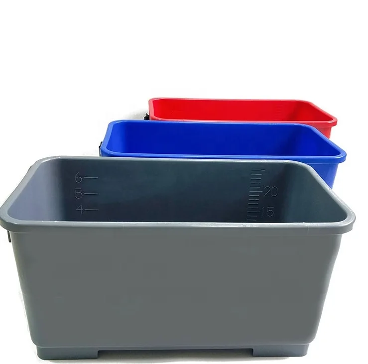 Ecoclean 25l Plastic Mop Bucket With Lid,Squeegee Mop Pad Cleaning