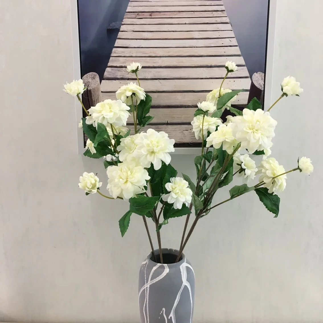 High Quality Dahlia Artificial Flowers Silk Single Flowers Wedding Home