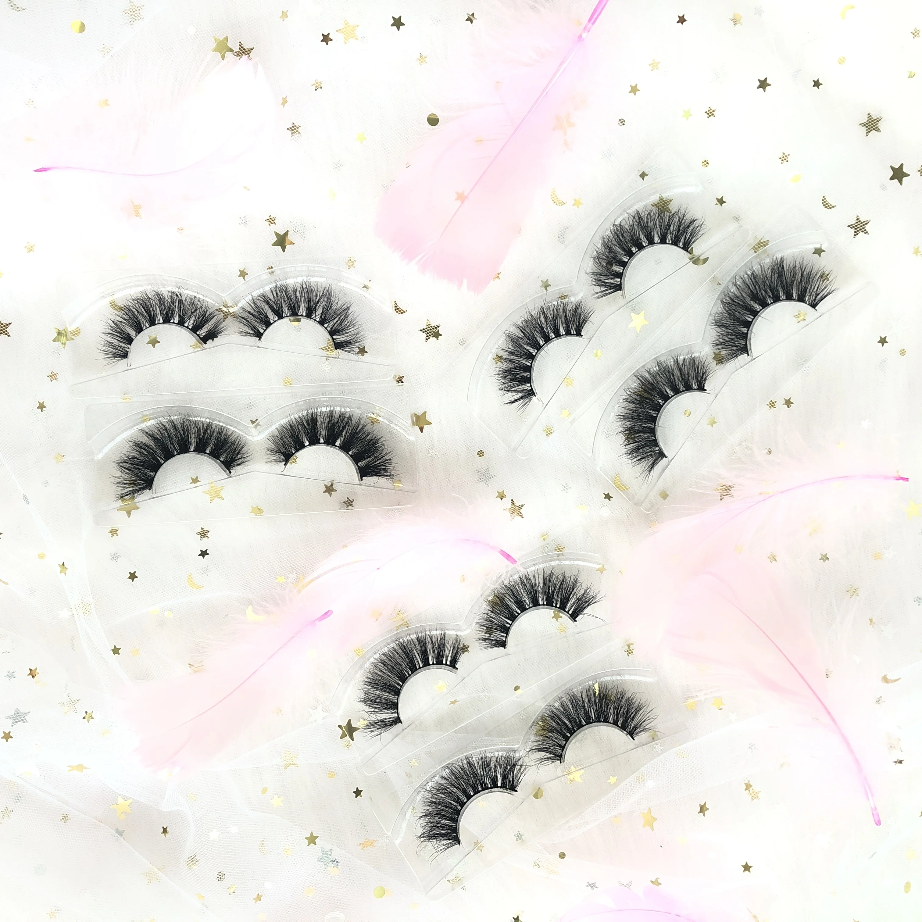 

Maynice New natural fluffy 100% real mink lashes wispy 5d mink eyelashes vendors, Black