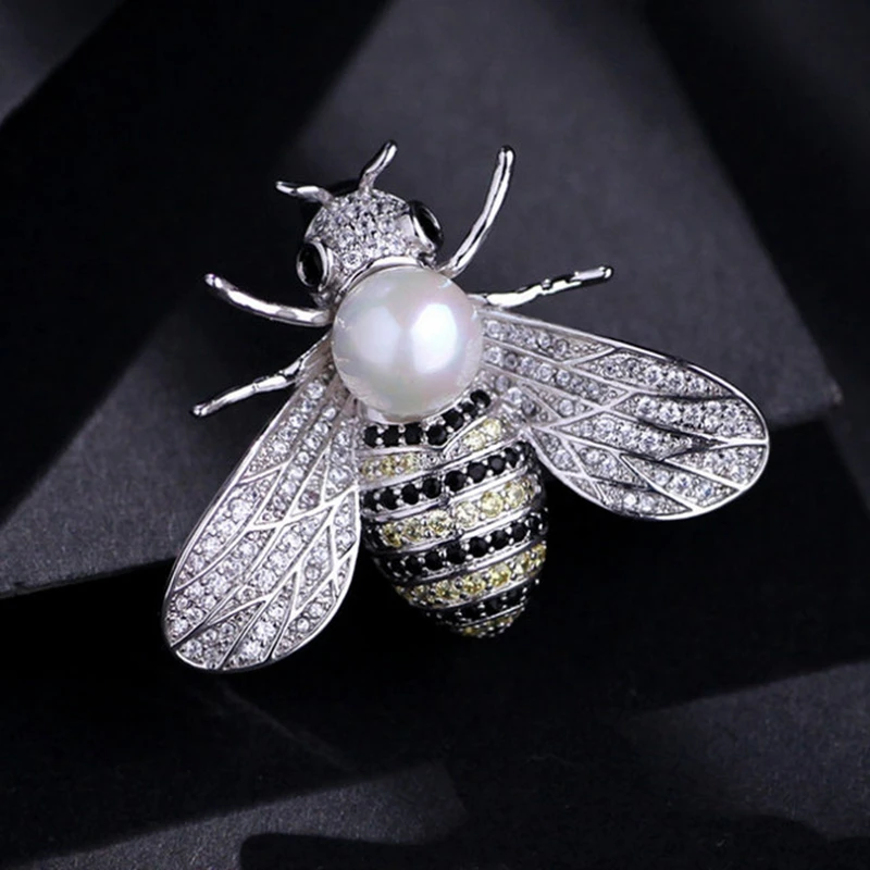 P Prettyia Femmes Vintage Abeille Insecte Bourdon Plaqué Cristal Strass Broche Pin Bijoux Cadeau
