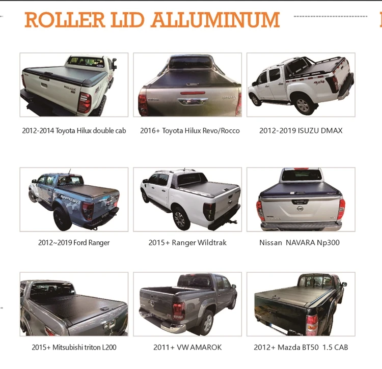 Aluminum Xclass X250D Roller Lid Tonneau Cover for Mercedes Benz