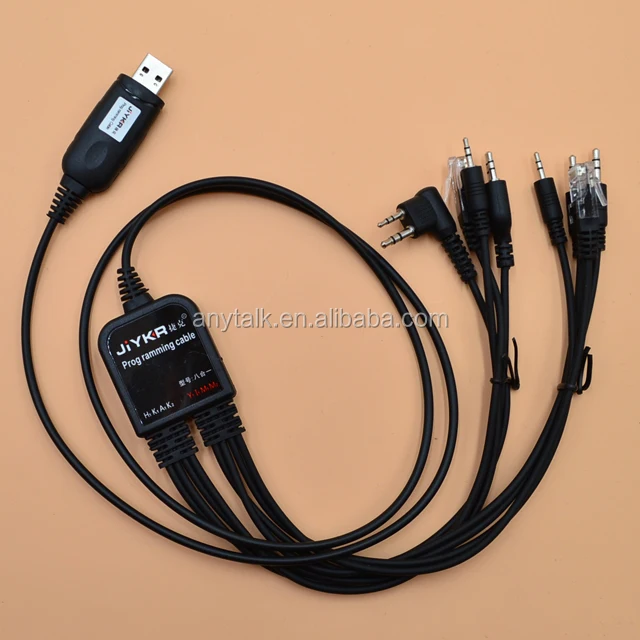 Mxzzand Programming Cable 8-in-1 USB Program Cord Universal for Two-Way Radio