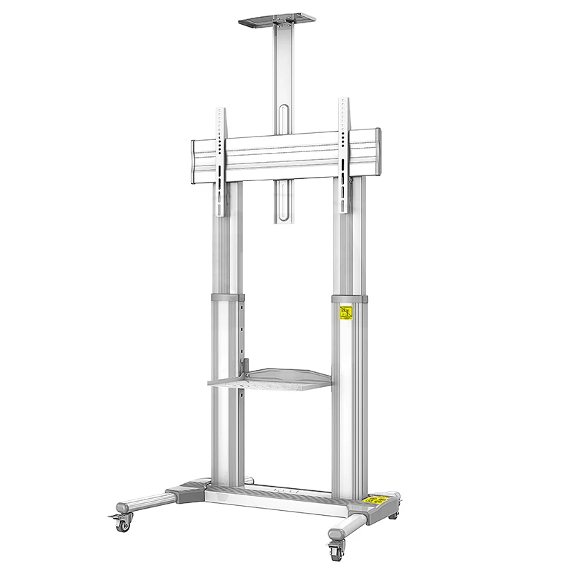 Kaloc Af80s Heavy Duty Pole Universal 45"70 Tv Mount Wheels Mobile