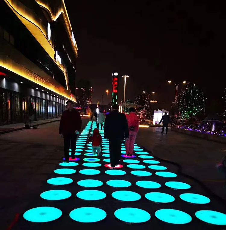 Outdoor Waterproof 3d Led Rgb Touch Sensitive Dance Floor Lamp For Commercial Street Decoration