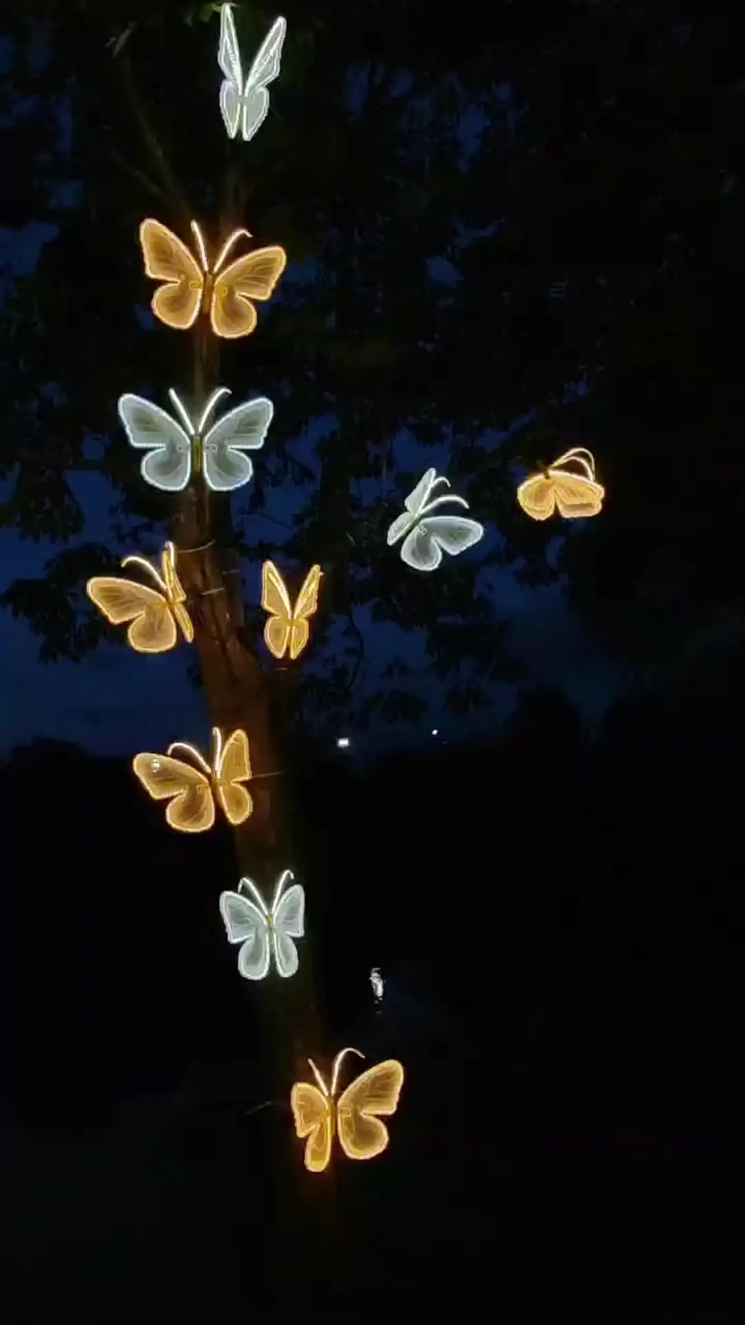 TirEurt Filo Luci LED Farfalle 6m 40 LED – Batteria, 2 Modalità, Impermeabile, Per Matrimoni E Giardino