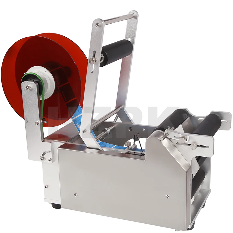 Hzpk Semiautomatic Expire Date Sticker Labeling Machine For Round