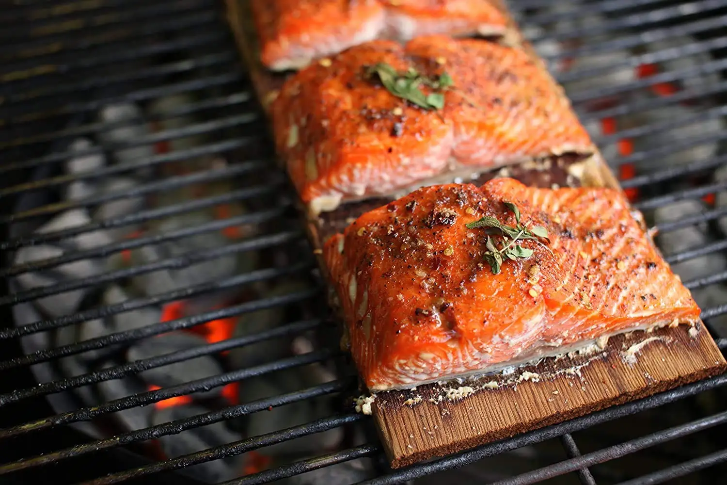 Adds Smoky Cedar Flavor to Salmon Veggies and More Chicken 6 Pack 5x8 Cedar Grilling Planks 