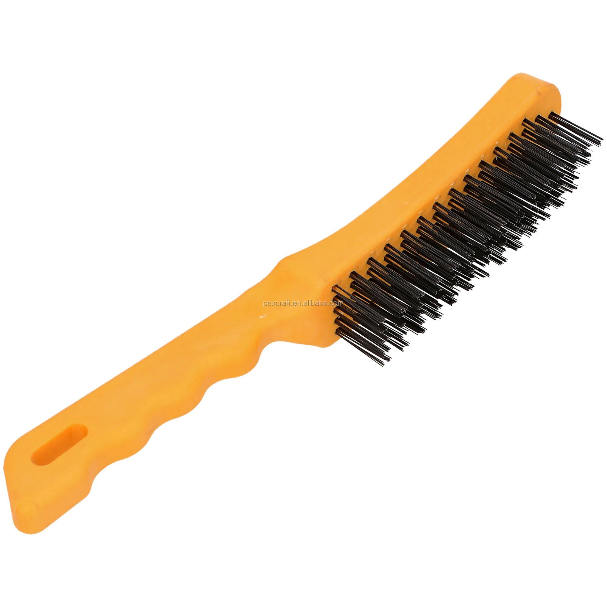 steel wire brush with plastic handle 5 line