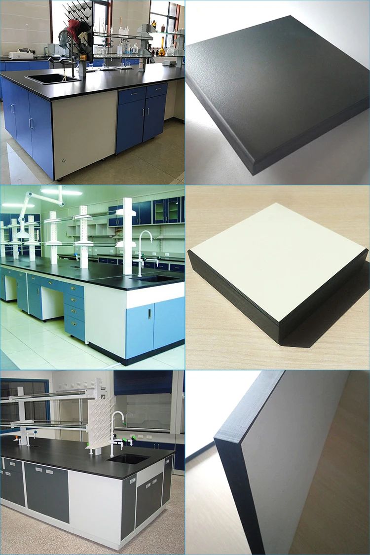 Grey White Green Black Chemical Resistant HPL Panel Sheet High Pressure Compact Laminate Board for Lab