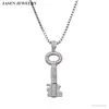 Plating rhodium brass copper white gold jewelry iced out key pendant hip hop
