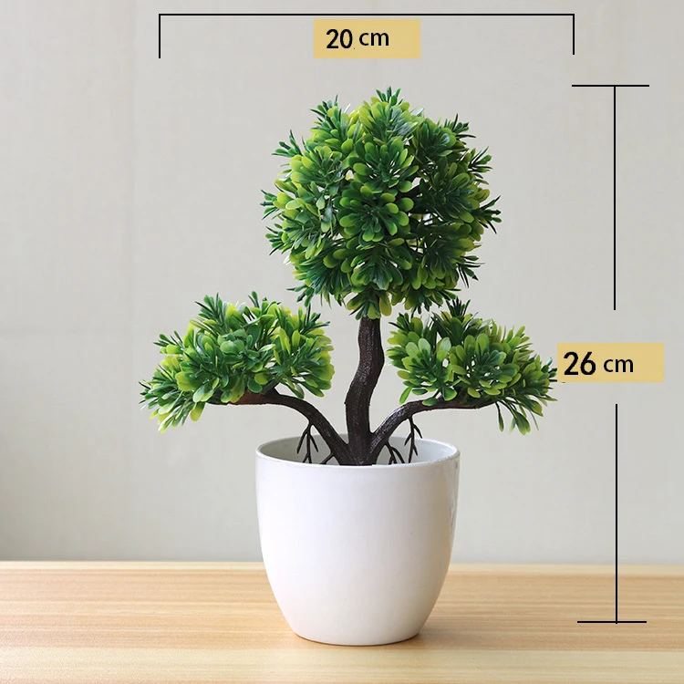 Artificielle Plantes Bonsai Petit arbre pot plantes Faux Fleurs en Pot Ornements Nageoire