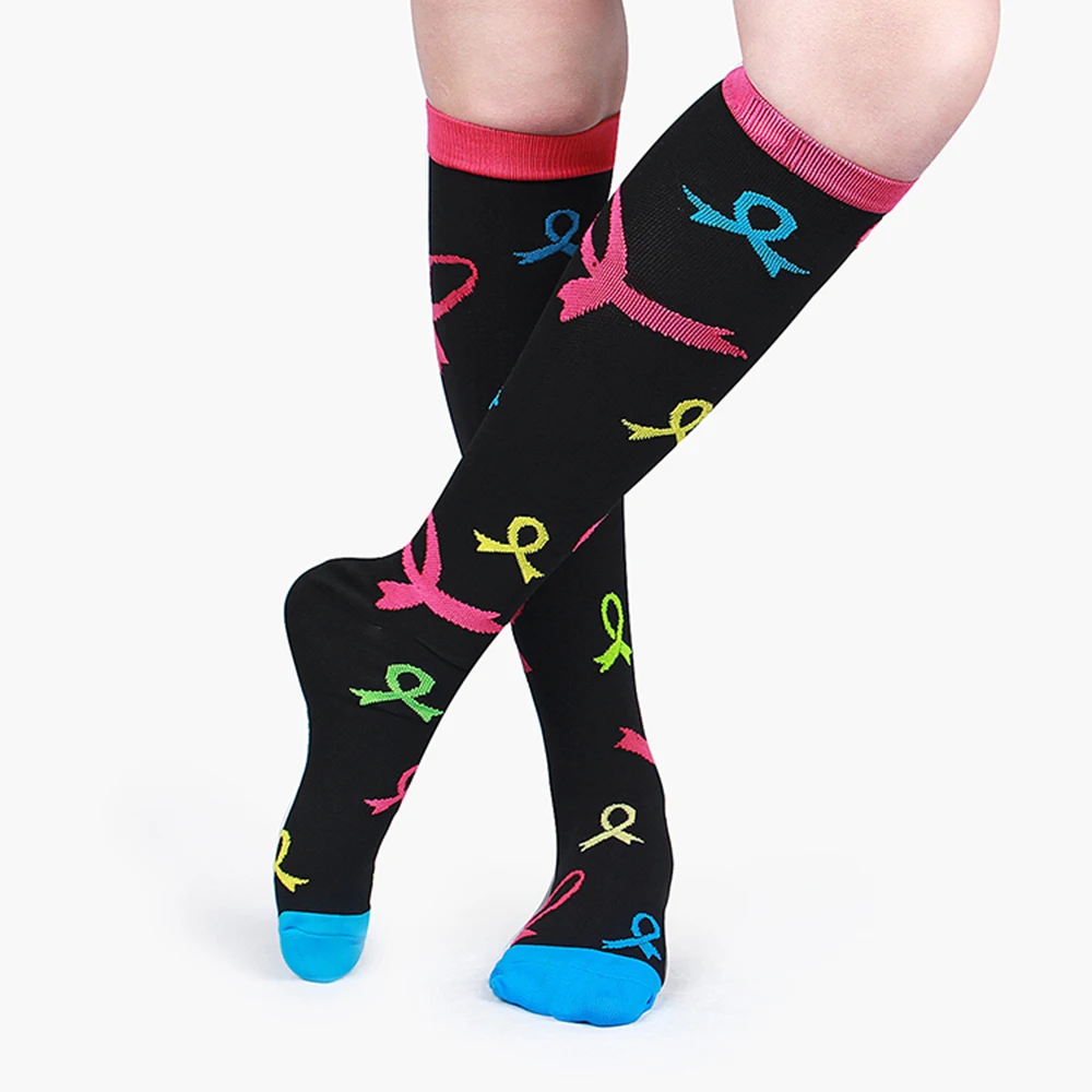 Unisex Compression Magic Elastic Soccer Printed Socks Breathable Fitness Nylon 