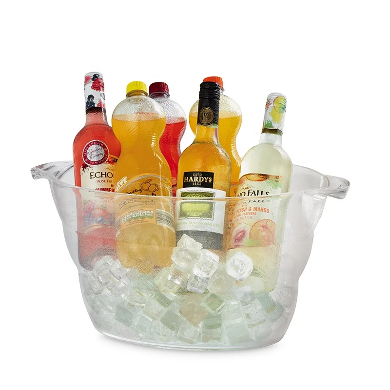 Acrylic Ps Plastic Coolers Wine Party Drink Tub Wine Ice Chilled Bucket 12l Buy Drink Wine Tub