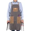 Custom Profession Water Resistant canvas Outdoor Cooking BBQ Apron with adjustable strap