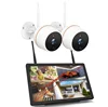 Two way audio SD Card Wifi IP Camera 1080P All in One LCD Touch Screen NVR Kit Wireless CCTV System