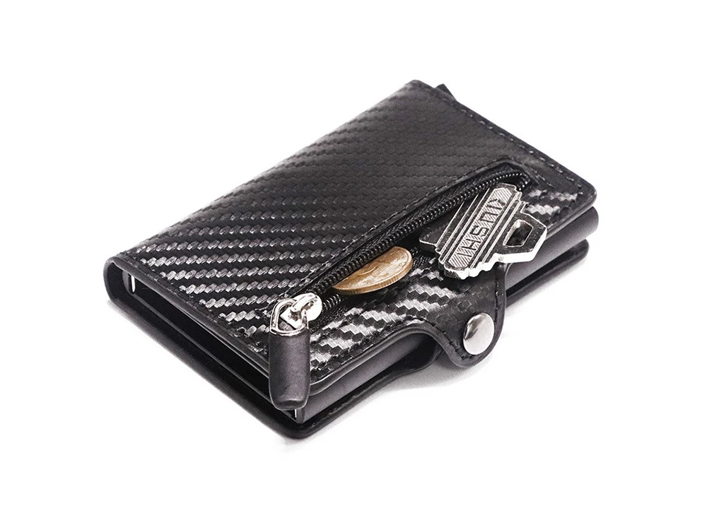 Carbon Fiber Wallet Ultra-thin Wallet Anti-theft Business Card Box Rfid ...