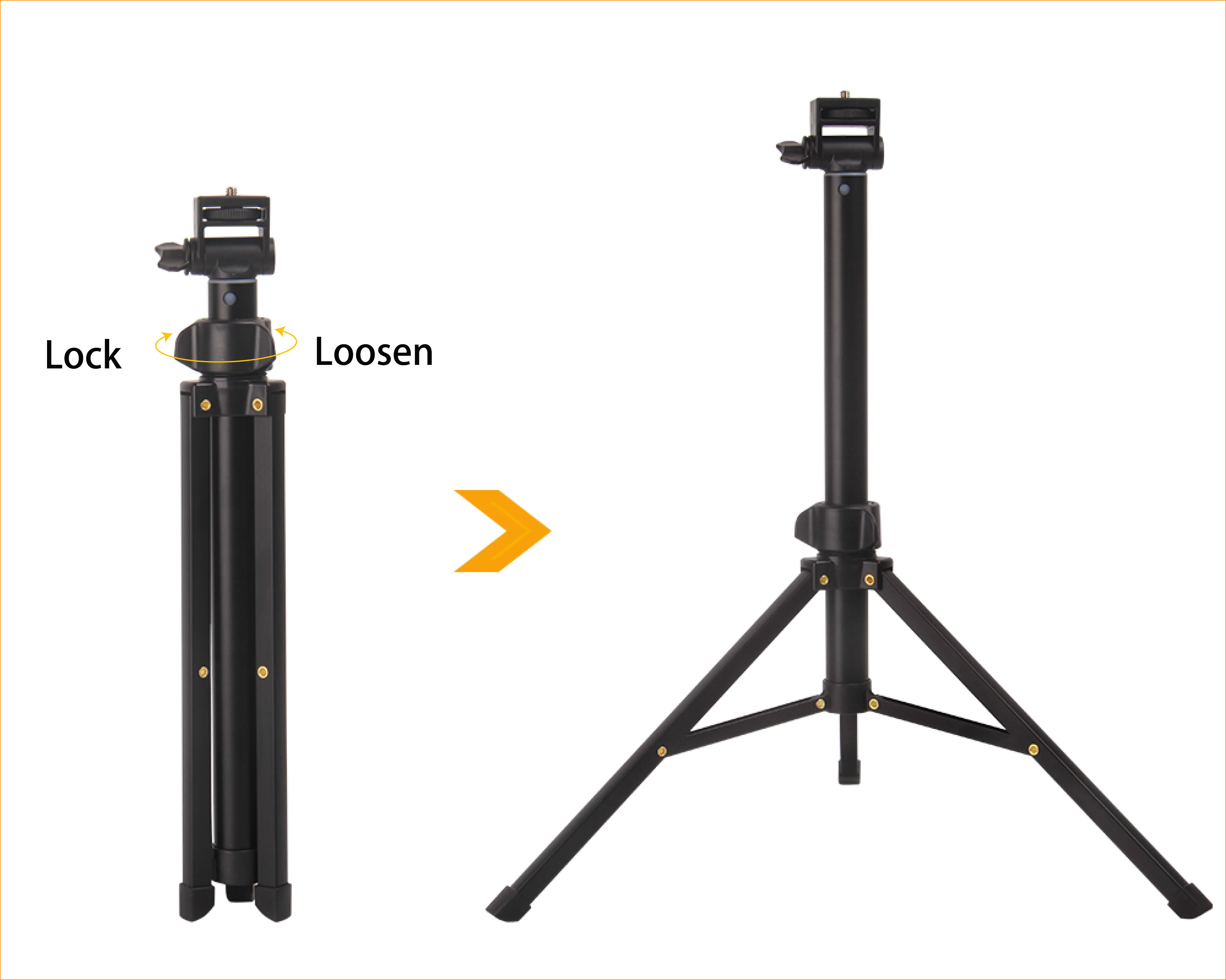 顶级销售多功能铝桌三脚架支架为手机自拍杆