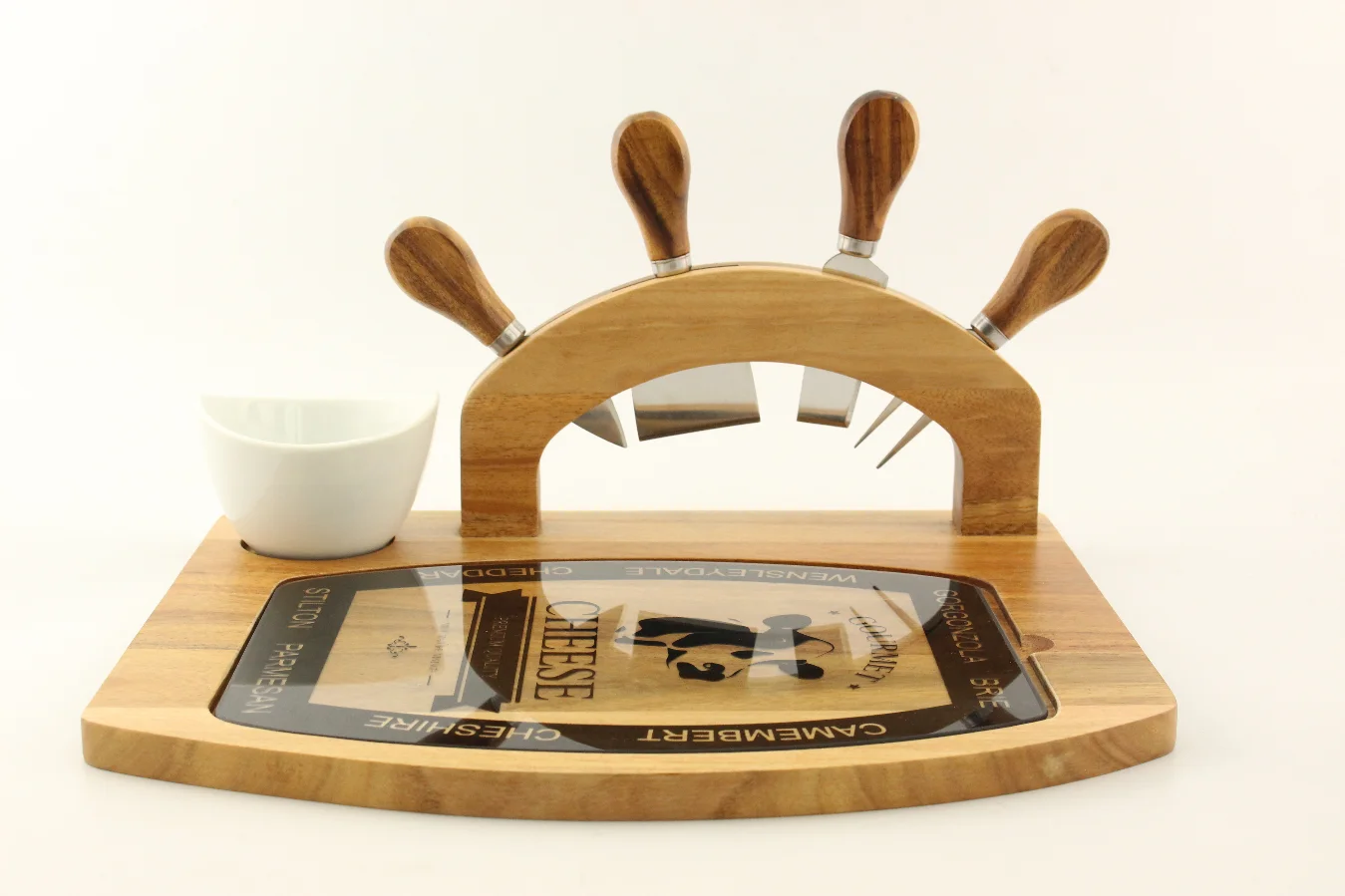 Wholesale Natural Bamboo Swivel Cheese Cutting Board Set Buy Cheese