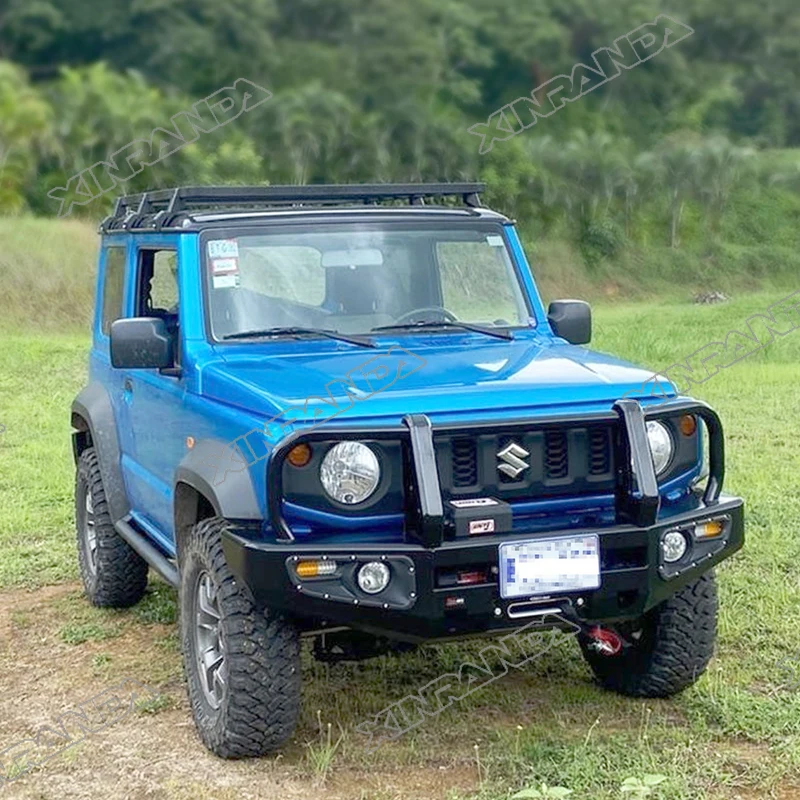 Steel Front Bumper With Winch Mount Jimny Jb74 Accessories Front Bumper ...