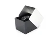Factory direct sale premium watch box black and white iron rotating single watch case with watch pillow