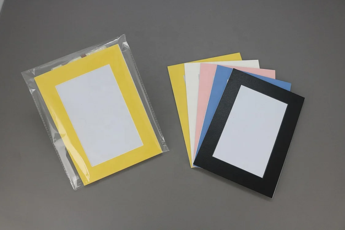 wholesale uncut or precut matboard passepartout with opp plastic bag supplier