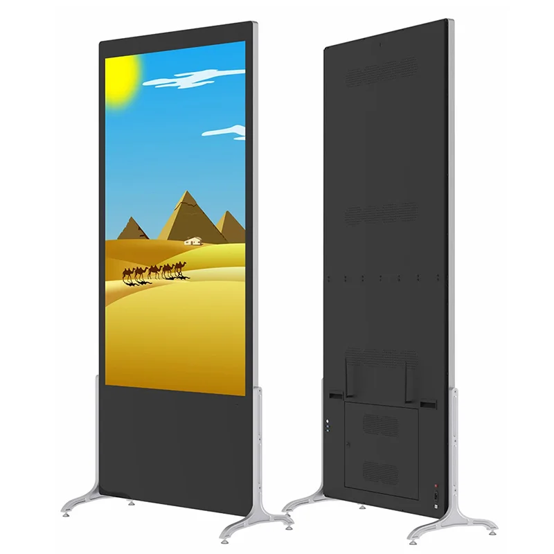 Manufactory Wholesale 55'' Stand Video Totem Lcd Alone Full Sexy Tft Screen Touch Digital Signage 1920x1080p