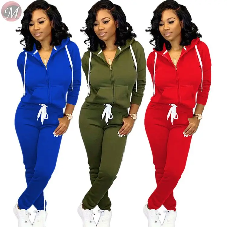 

women two piece et 2019,2 Sets, Red, army green, blue