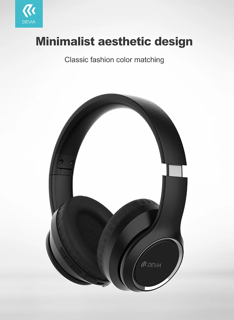 Devia foldable wireless studio headset headphones handsfree wireless headphone - ANKUX.COM