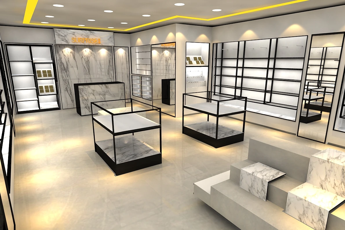 Modern Handbag Display Rack Cash Counter New Style Shoe Store Display