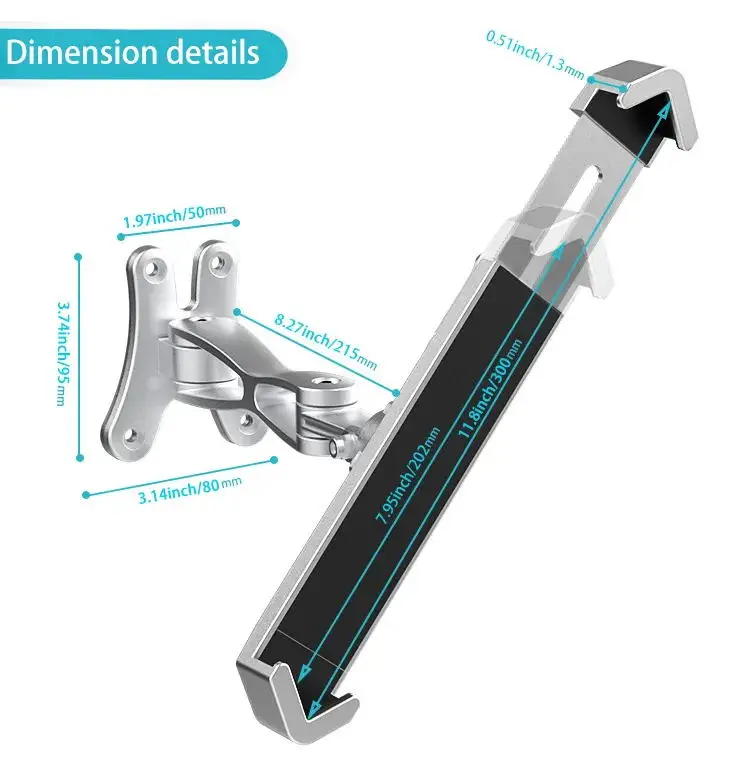 Antitheft Tablet Wall Mount Heavy Duty Articulating Inwall Tablet