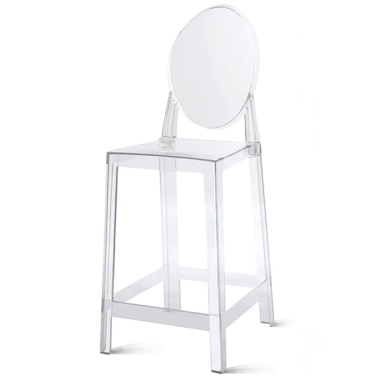 modern transparent plastic pc gliss leisure half bar chair for restaurants