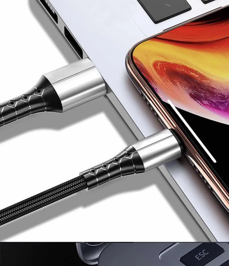 Hot selling zinc alloy nylon braided fast charging cable nylon data cable for Android Phone - ANKUX.COM