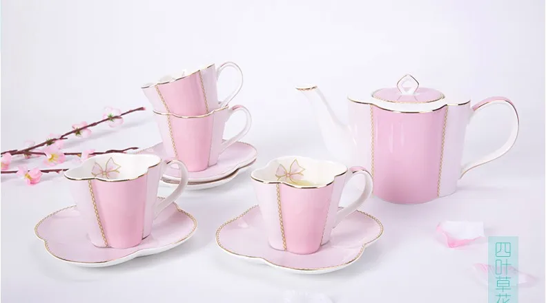 Hot sell tea pot tea cup and saucer, with stainless steel spoon tea set details