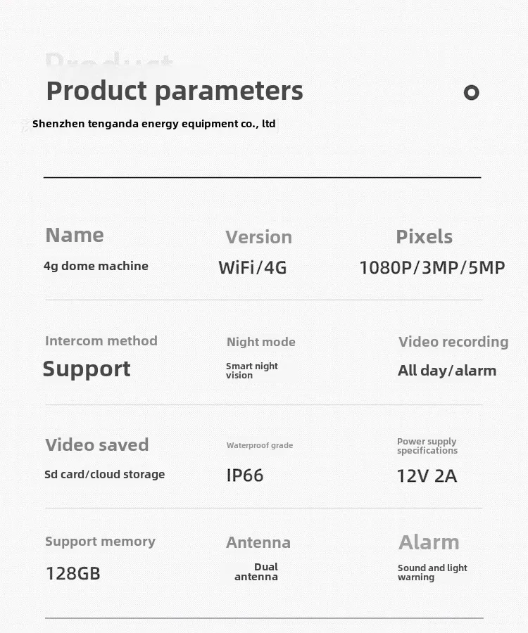 360-Degree Dual Gimbal Panoramic Full-Color IP Camera for House Garden High-Definition Intelligent Night Vision CMOS Cloud