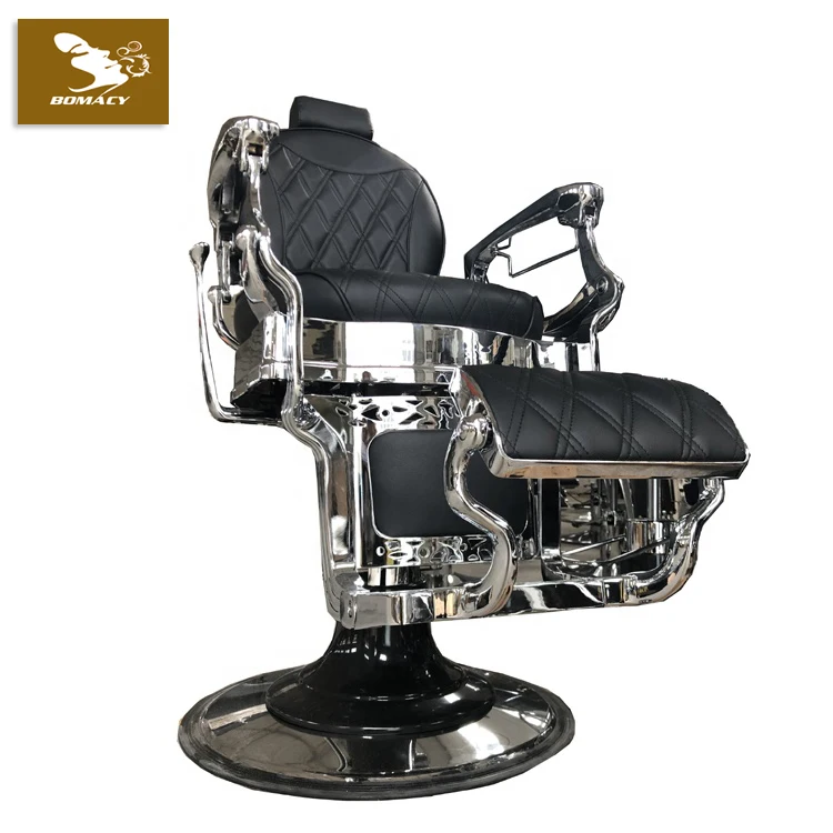 Bomacy High Quality Hair Salon Furniture Reclining Barber Chair Vintage Barber pink salon Chairs