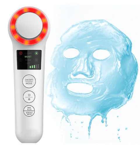 Multifunction Portable EMS RF LED Massage Beauty Tools Face Lift Ultrasonic LED Facial Vibrator Massager