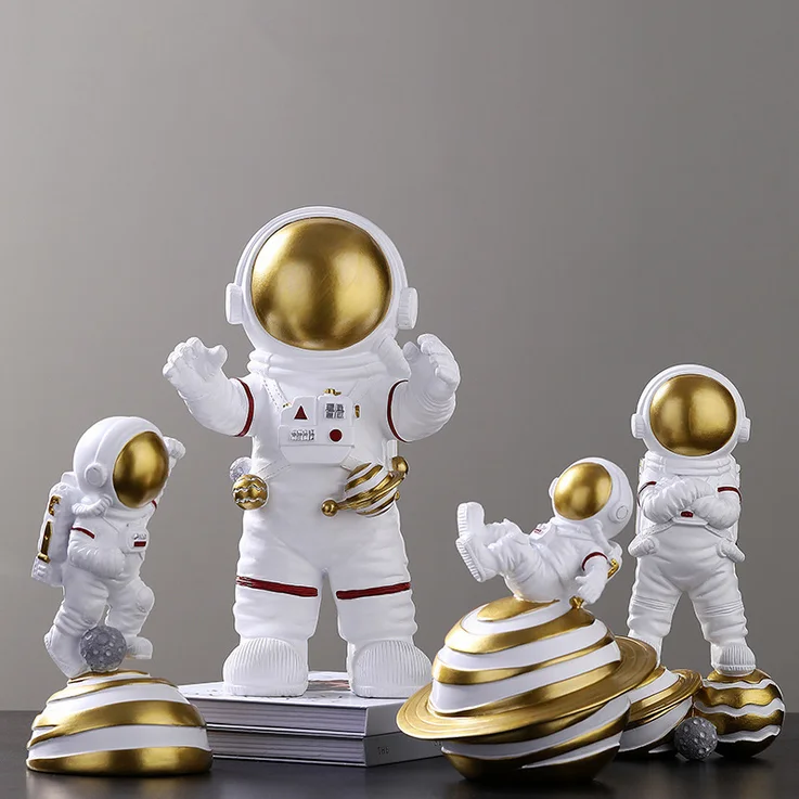 Details about   Nordic Creative Astronaut Sculpture 20x26cm Resin Ornament Modern Decor Figurine 