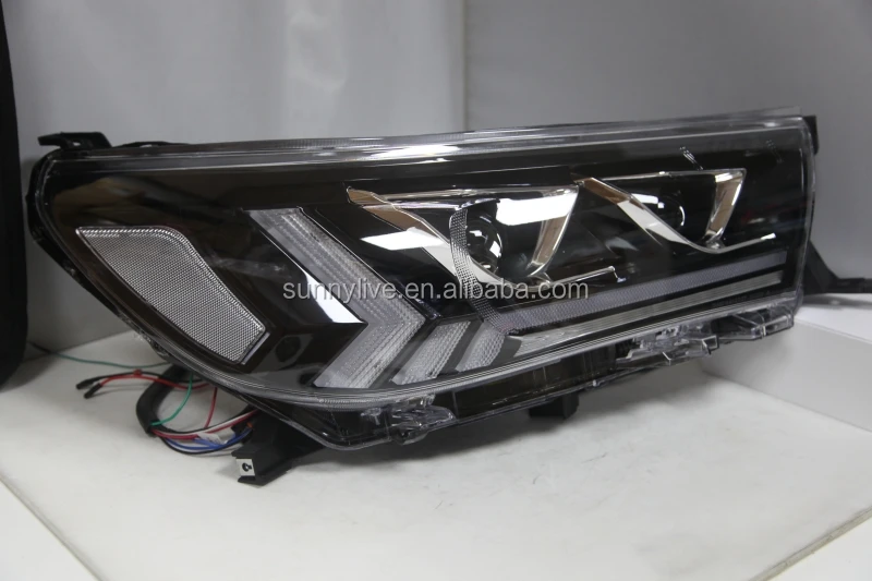 New Arrival led front light  for TOYOTA for HILUX VIGO Hilux Revo Headlights  Black Housing YZ