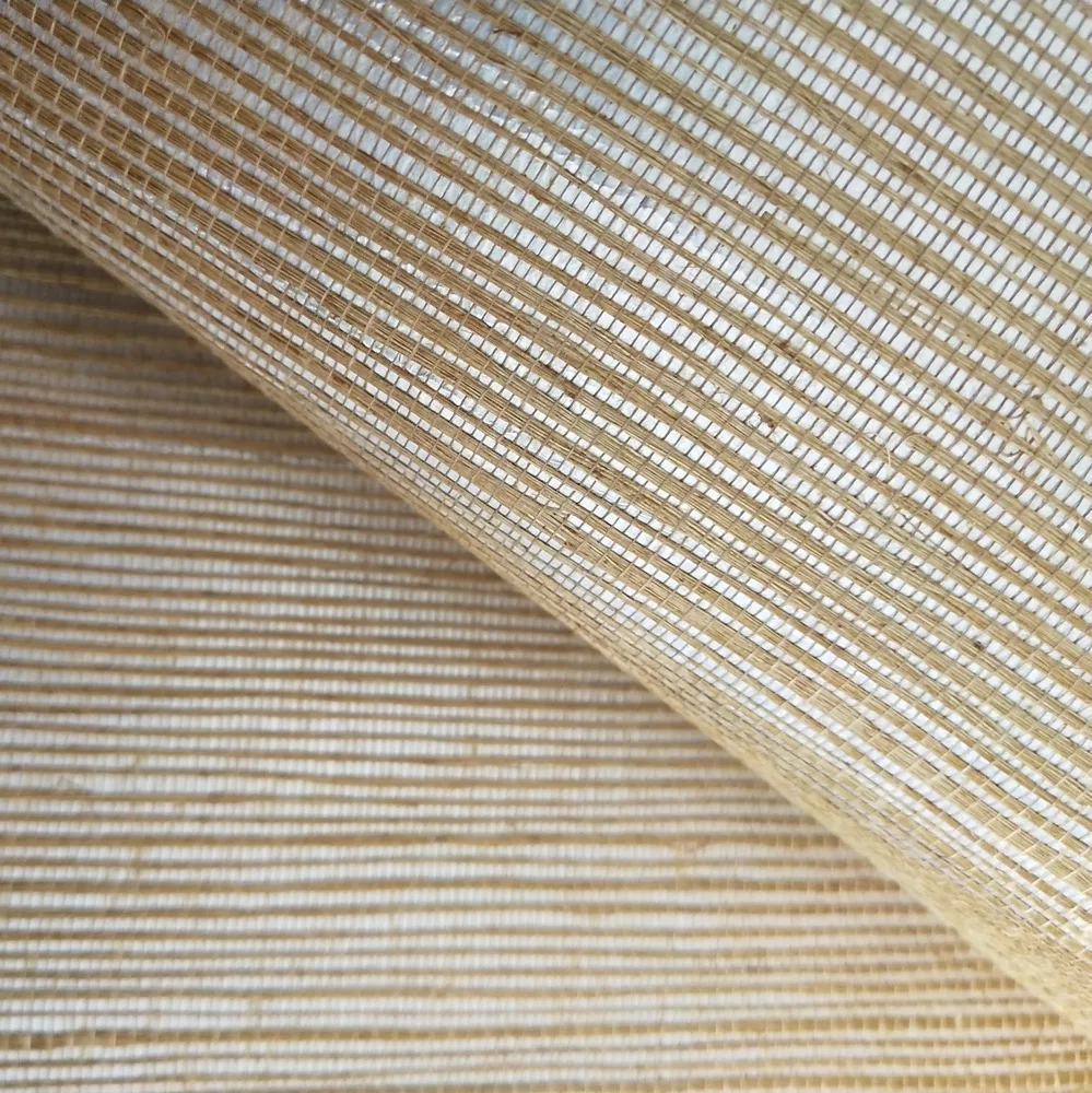Natural Material Beige Sisal Wallpapers for Living Room Decor